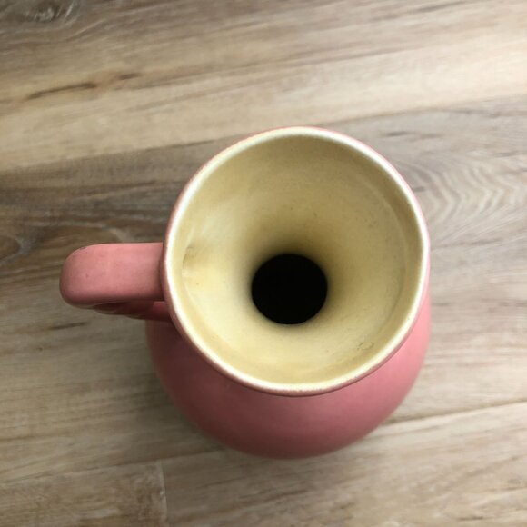 Vintage Red Wing Pottery Vase With Handle Pink Mid Century Modern Home Decor - Picture 4 of 7